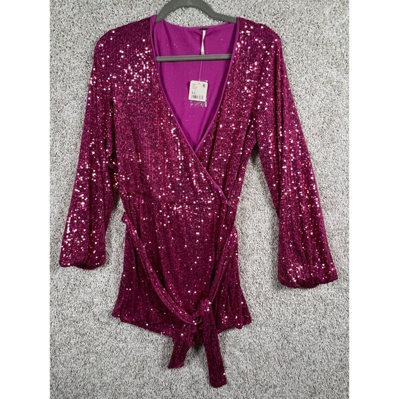 Free People Pants - NEW Free People Christa Sequin Romper Size XS